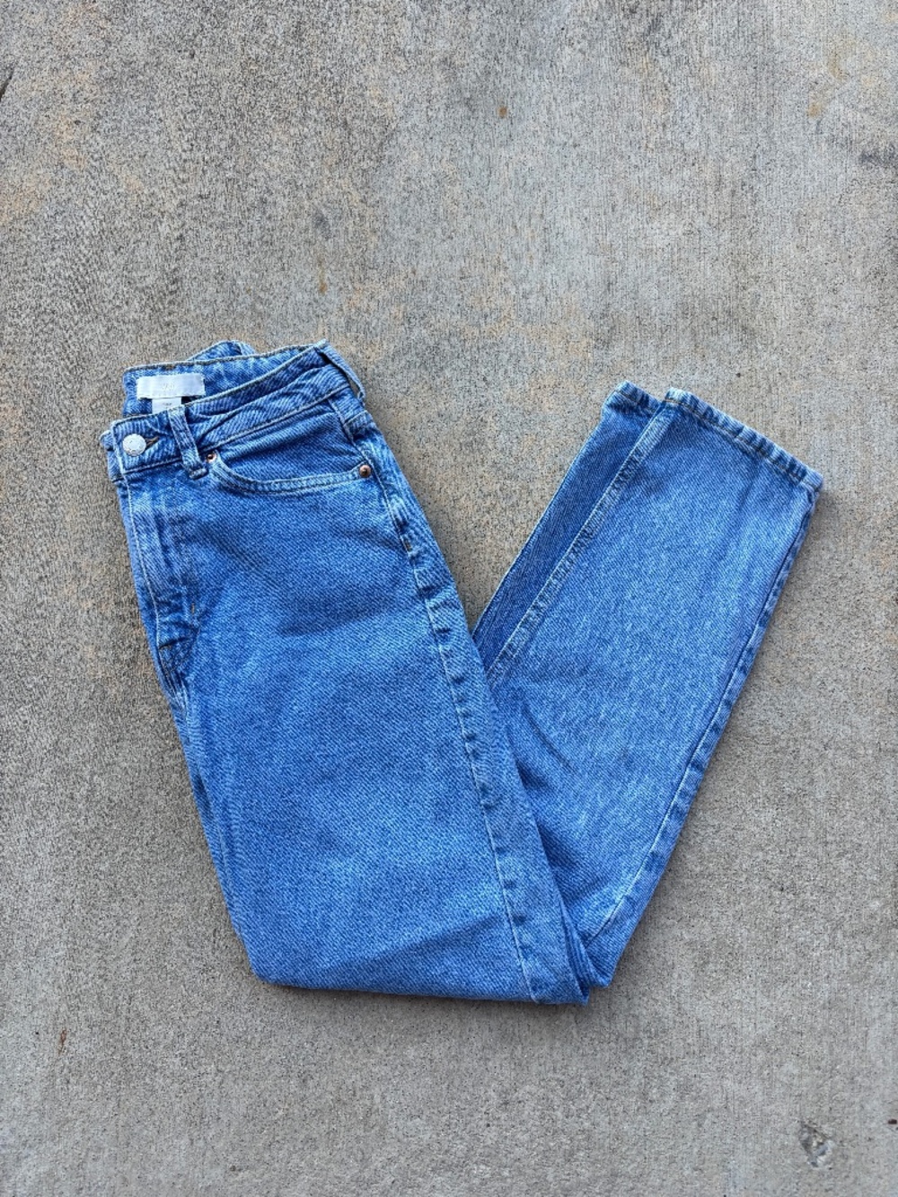 Light Wash H&M Straight Leg High Rise Jeans